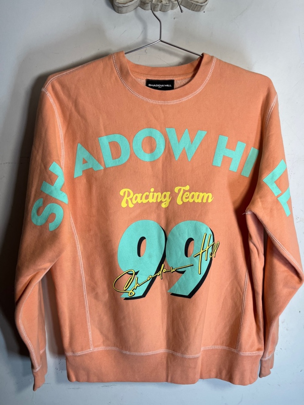 Shadow Hill Oversized Racing Team Crewneck Sweatshirt Sz Medium